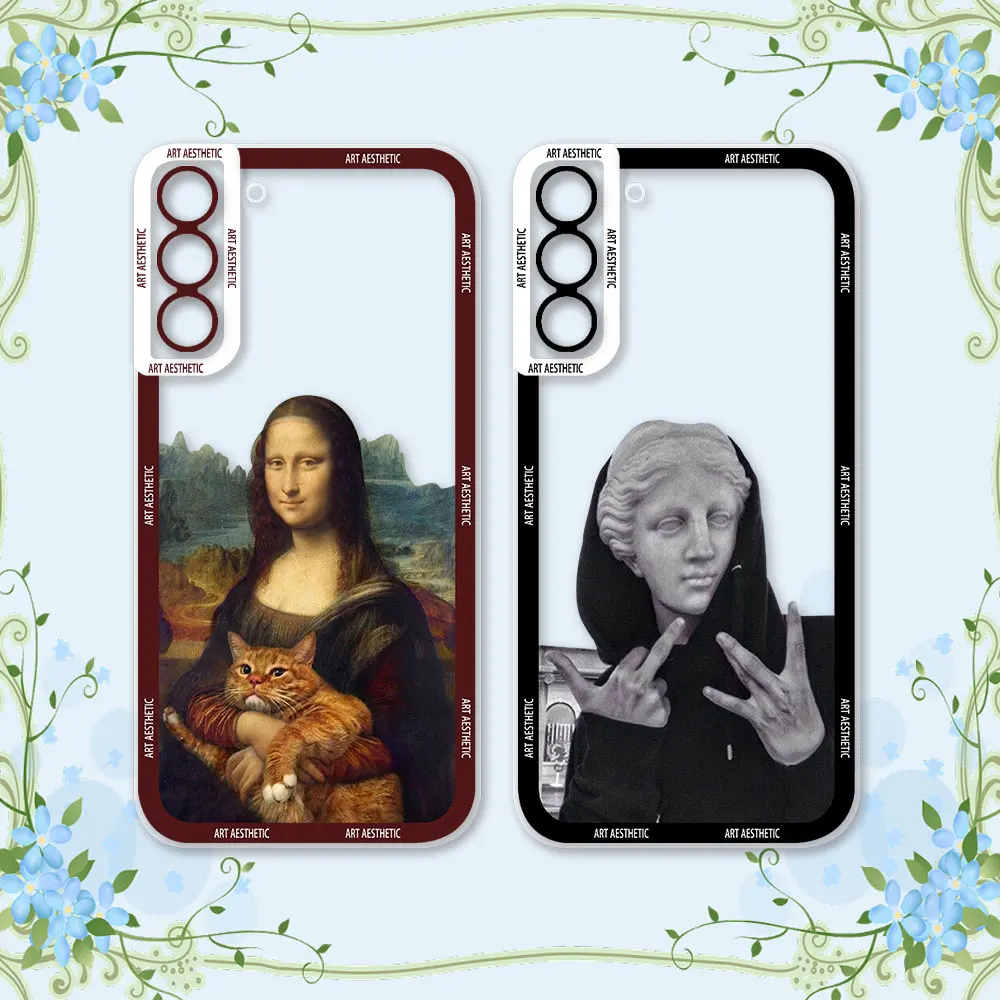 Van Gogh Mona Lisa Art Phone Case For Samsung Galaxy A81 A11 A10S A10 A03 A03S A02 M60 M23 M22 M12 M11 M02 J7 J6 J5 J4 J2 Cover