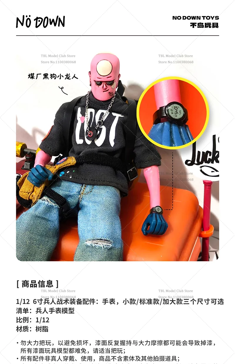 S/M/L حجم 1/12 مقياس الذكور ملحق صغير اللعب الزخرفية ساعة سوداء لا يمكن أن تعمل ل 6 بوصة عمل الشكل الجندي المشهد الدعائم