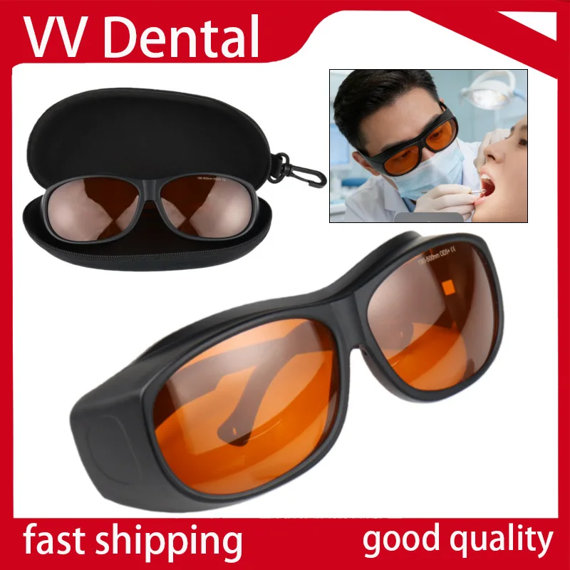 2pc Professional Dental Curing Light Protective Dental Laser Safety Glasses 190-500nm Wavelength Protective Eyewear for Dentists
