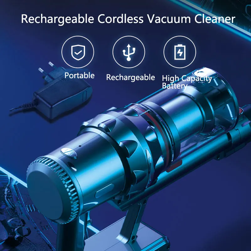 

Hot Sale Vacuum Cordless Vacuum Cleaner Home Carpet Car Cleaning Machine Rechargeable Cordless Vacuum Cleaner