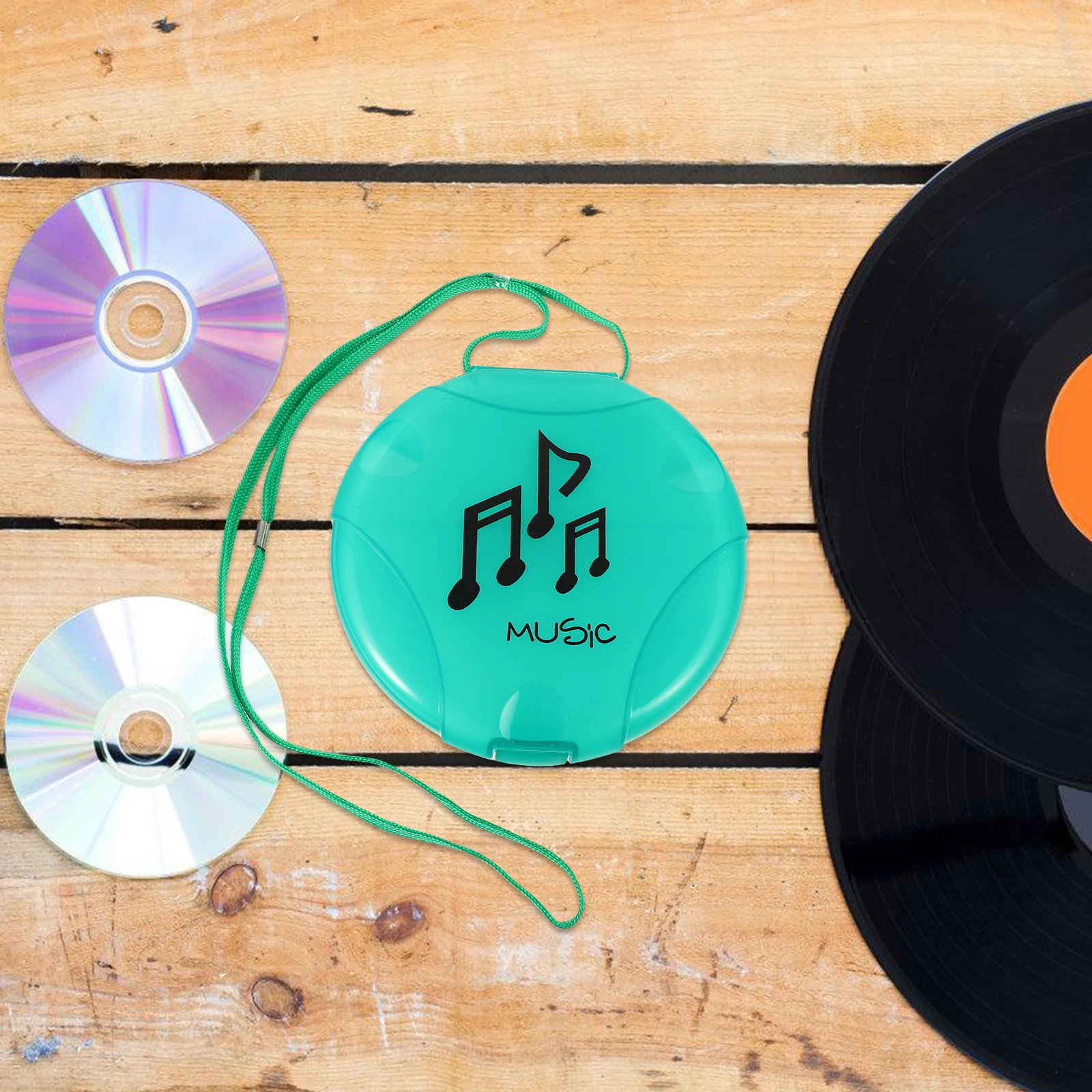 

COOPHYA Disc Bag DVD CD Organizer Storage Case Round Large Capacity Plastic Holder Green