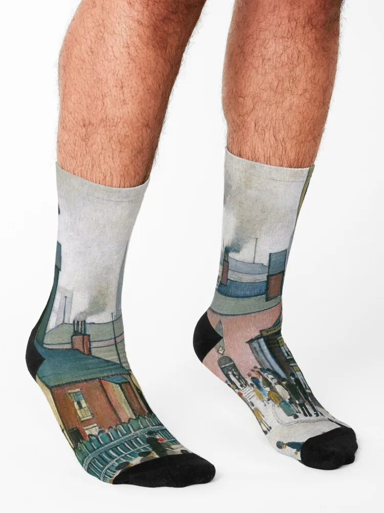 جوارب L S Lowry الكثير من هدايا عيد الميلاد على الأرض جوارب للرجال جوارب نسائية