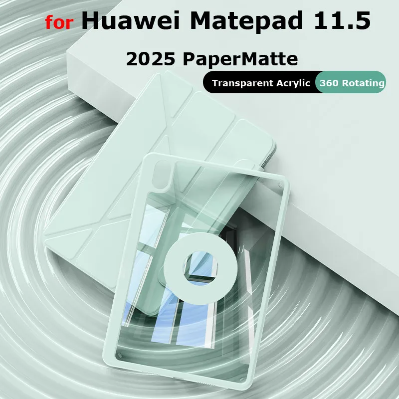 

Case for Huawei Matepad 11.5 2025 PaperMatte Edition SE 11inch Air 11.5 S 11 Case with Pen Holder Y Fold Rotating Magnetic Cover