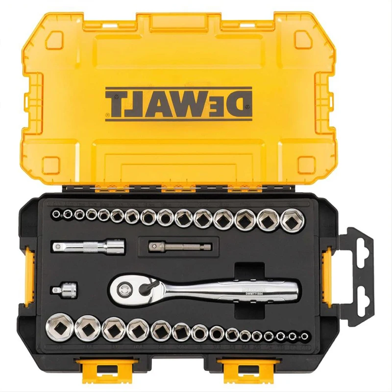 DEWALT 1/4 in and 3/8 in 34pcs Drive Socket Set Ratchet Set With Carrying Case Car Repair Tool Hand Tools DWMT73804