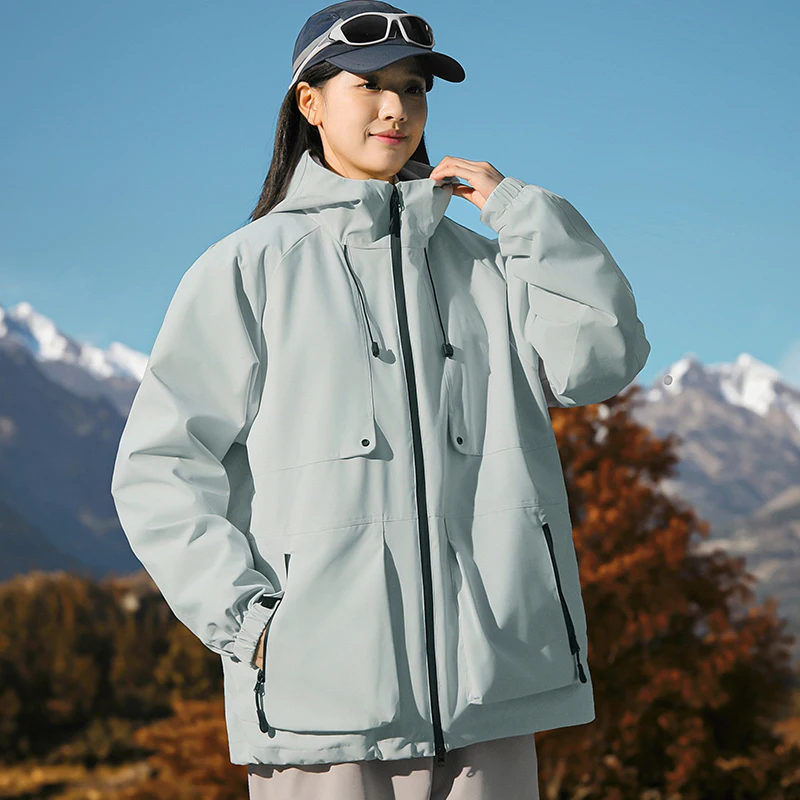 سترة خارجية عالية الجودة مع غطاء محرك السيارة سترات مقاومة للرياح مقاومة للماء ملابس رجالية بسحاب ملابس خارجية مريحة #2