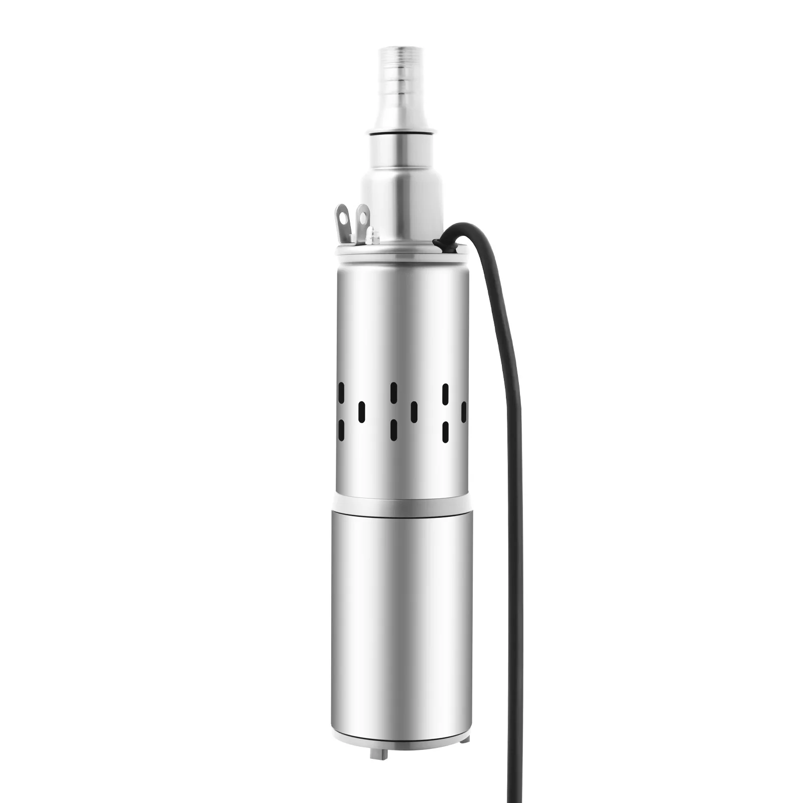 シルバーウォーターポンプ 180W 12V ステンレス製深井戸水中ポンプ 3000RPM 浄化槽・村・家庭用水中ポンプ