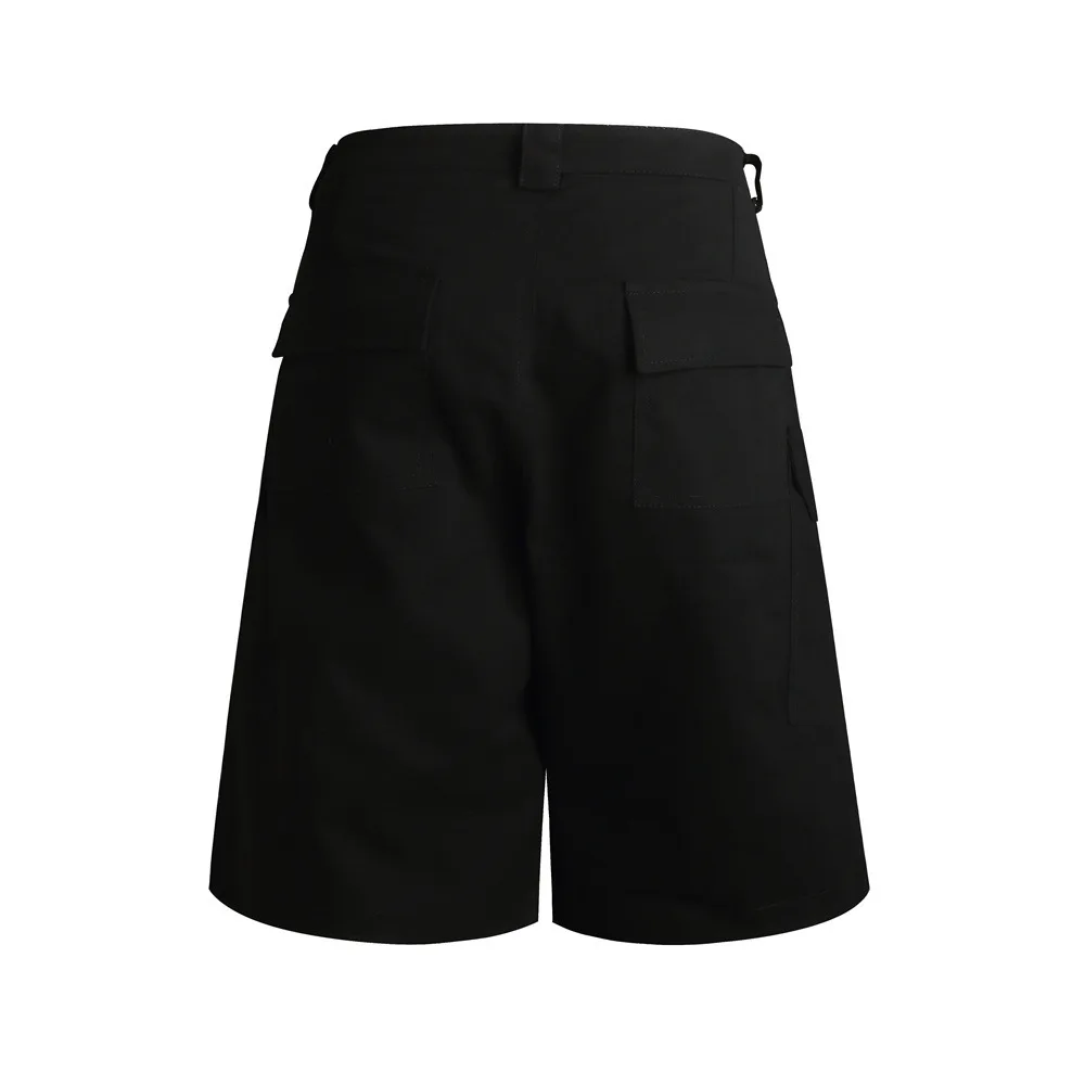 MWJLPWQ 2026 Summer Men's Loose Shorts Trendy High Street Ruched Design Unique Casual Straight-Leg Knee-Length Pants 17462