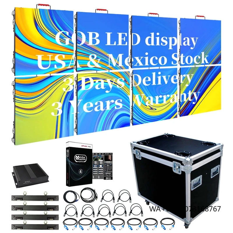 

High Definition 4K 8K GOB LED Display Indoor Video Wall P1.95 P2.6 P2.9 Anti-Collision Rental LED Screen for Stage Concerts