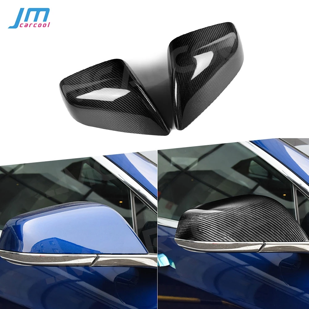 

Dry Carbon Fiber Mirror cover For Tesla Model X SUV 2020 ABS Carbon Look Mirror covers Auto Body Kits Car Decorations