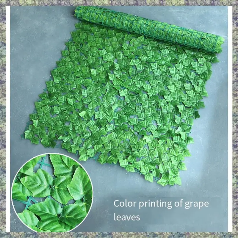 

WON Simulated Fence Net Green Plant Decoration Artificial Leaves Indoor And Outdoor Garden Balcony Decoration