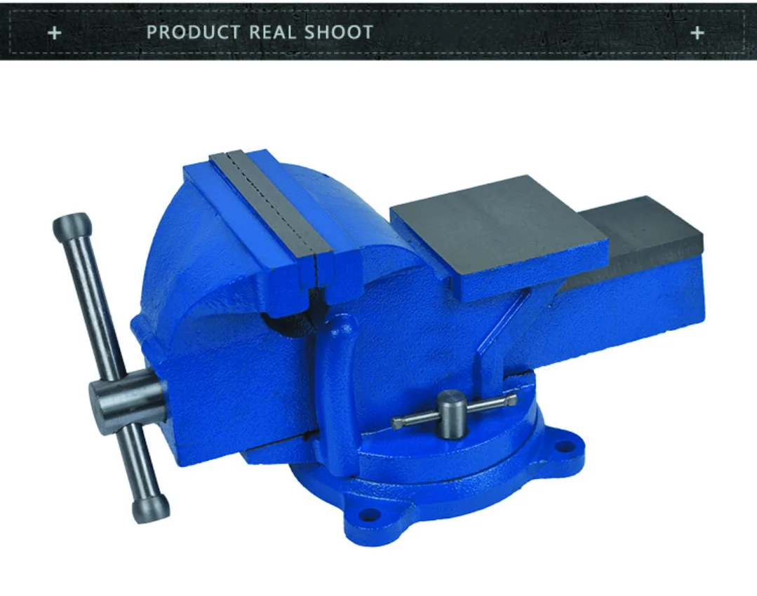 Imagem -03 - Multipurpose Heavy Duty Bench Vise Ferro Fundido Dúctil 360 ° Base Giratória Cabeça para Fixação Fixação Moagem 5