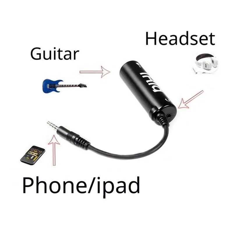 1set Guitar Interface I-rig Converter Replacement For Phone Audio Tuner Line Irig