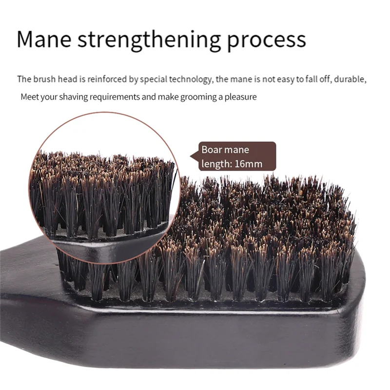 AA20-1 個ヘアファンネル木製シェービングブラシ顔ベビーひげブラシ、簡単インストールブラウン