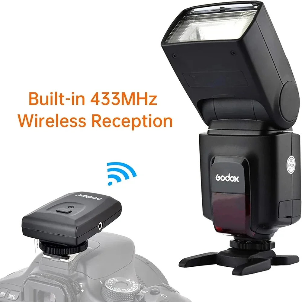 Godox TT520 On-Camera Flash Electronic Speedlite+AT-16 2.4G Wireless Trigger Transmitter Guide S1 S2 Mode for Canon Nikon Pentax