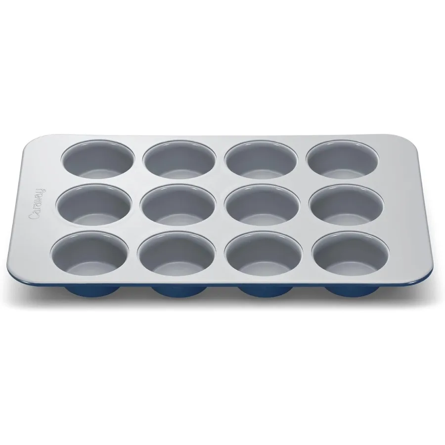

Керамическая форма для кексов с антипригарным покрытием на 12 чашек, естественное гладкое керамическое покрытие, нетоксичное покрытие из ПТФЭ и PFOA, идеально подходит для кексов, маффинов и