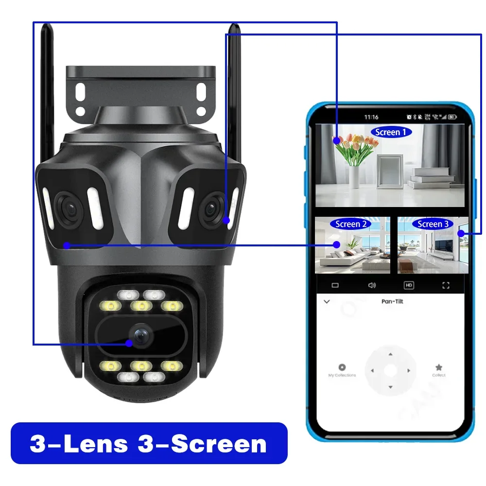 Imagem -05 - Xmeye-câmera ip de Segurança Externa com Lentes Ptz Wifi ip Impermeável Proteção de Segurança Humana Monitoramento Cctv Ip66 12mp