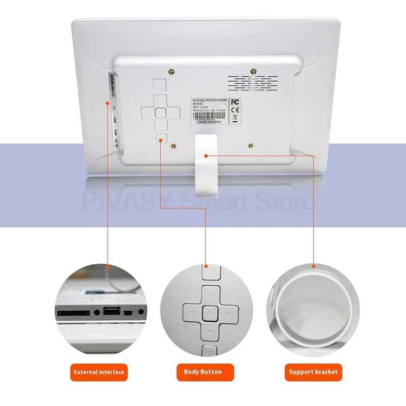 7 8 10 Inch HD Electronic Album Digital Photo Frame Clock Calendar Picture Music Video Player Multi-Functional High Resolution