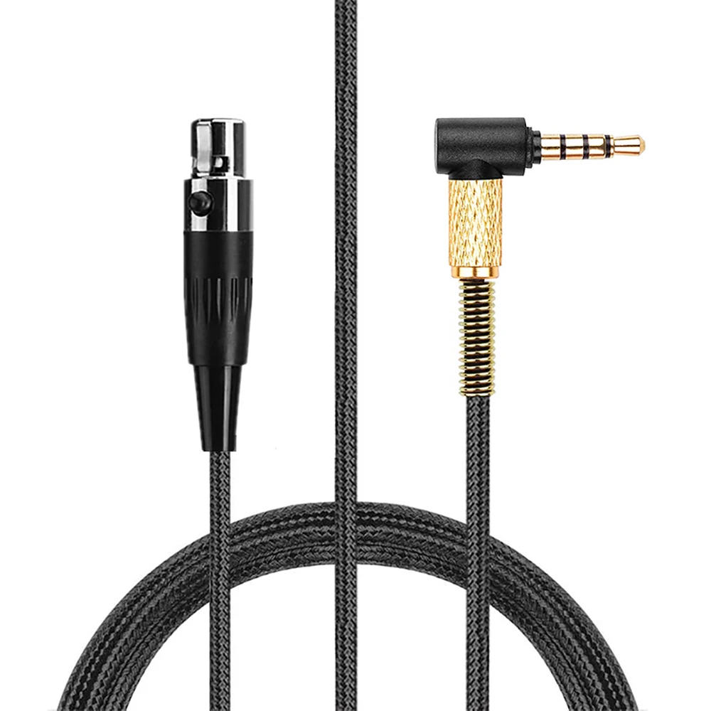 OFC Nylon Braided Replacement Mini XLR 4 Pin Cable Extension Cord For AKG K371BT Headphones