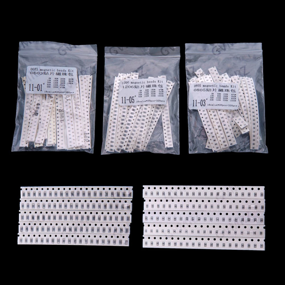 18Values 16Values 300r 100r 120r 330r 0603 0805 1206 SMD ferrite beads SMD 0r 150r 47r 10r 150r 300r 100r 120r 330r