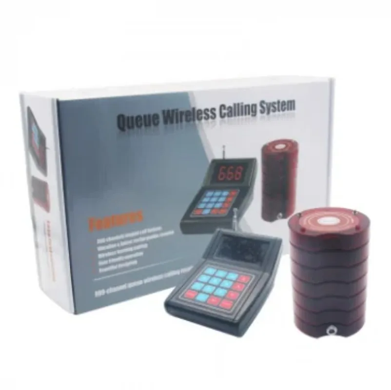 

Restaurant Wireless Paging Queuing System 1 Transmitter 10 Coaster Pagers Guest Waiter Calling