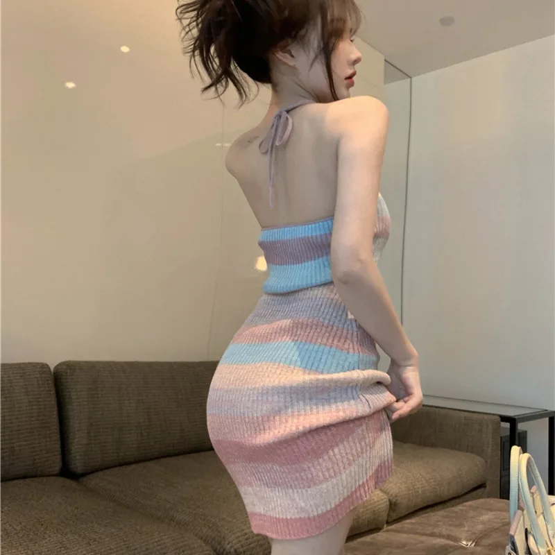 

Sweet And Spicy Girl Pure Desire High-End Sensation Slim Fit с запахом вокруг юбки, вязаный топ-труба Dr, ранняя весна