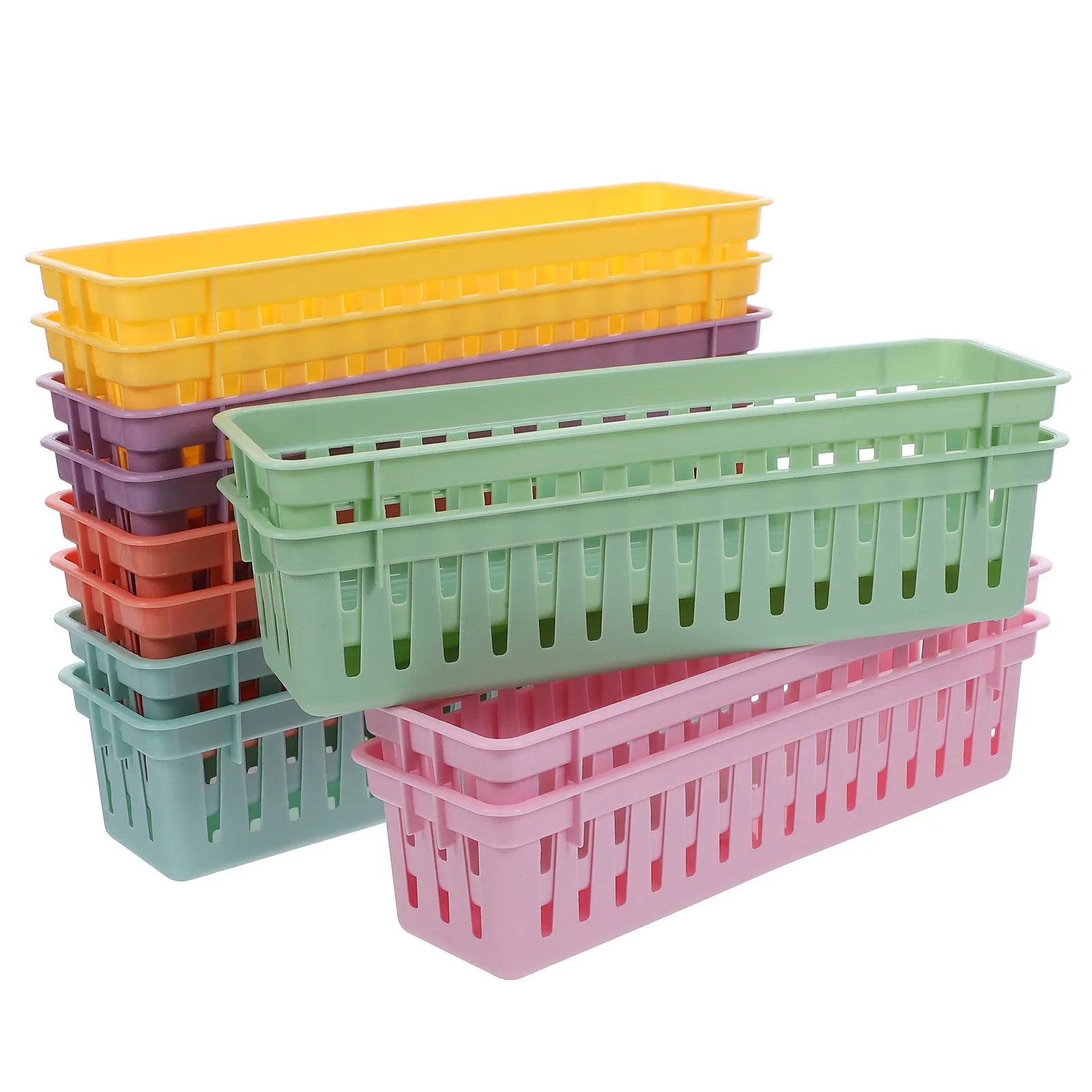 12pcs-plastic-pencil-basket-organizer-for-classroom-desk-stationery-storage-box-pen-holder-pencil-containers-desktop-storage