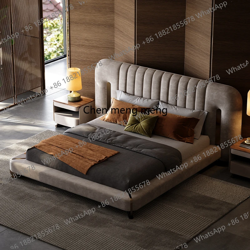 Comfortable Adult Bed Salon Quality Light Luxury Bedroom Double Bed Modern Unusual Wedding Romantic Beliche Hotel Furniture