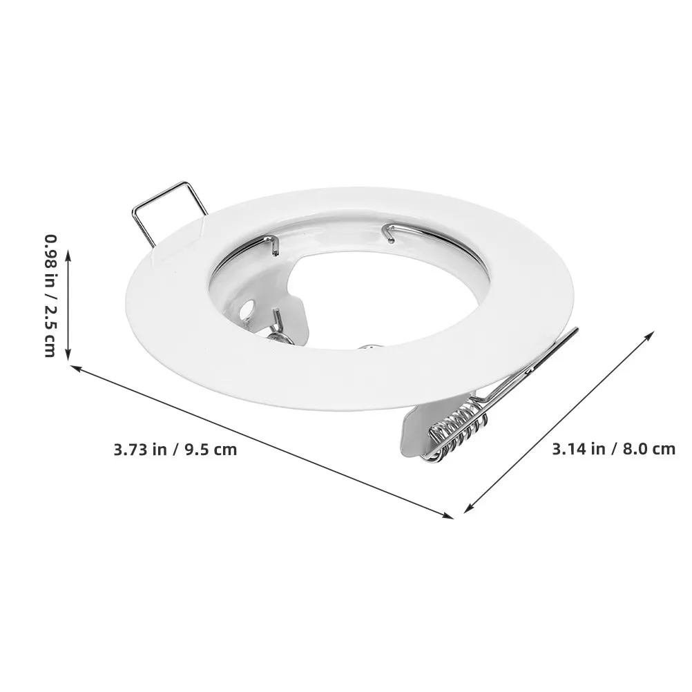 White Recessed Light Trim Cover 50Mm Cutout Secure Fit for Spotlight Bulbs Elegant Space Saving Design Anti-Glare Lampshade