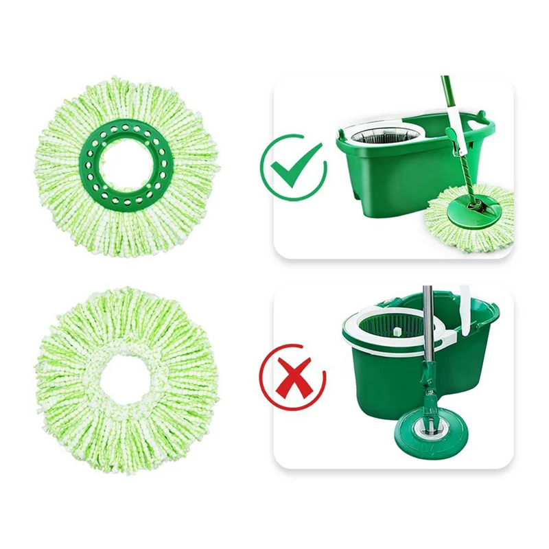 B83B-Replacement Mop Head For Libman Tornado Spin Mops, Microfiber, Machine Washable