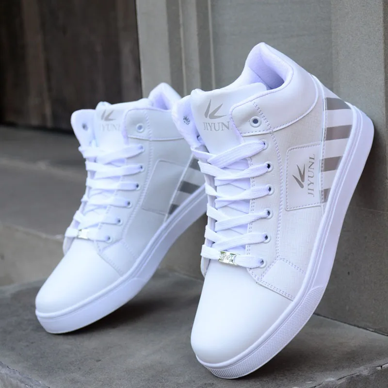 High-top Breathable Shoes Men Skateboard Shoes Men fashion Sports Casual Leather Shoes Homme Waterproof Chaussure Sneakers Male