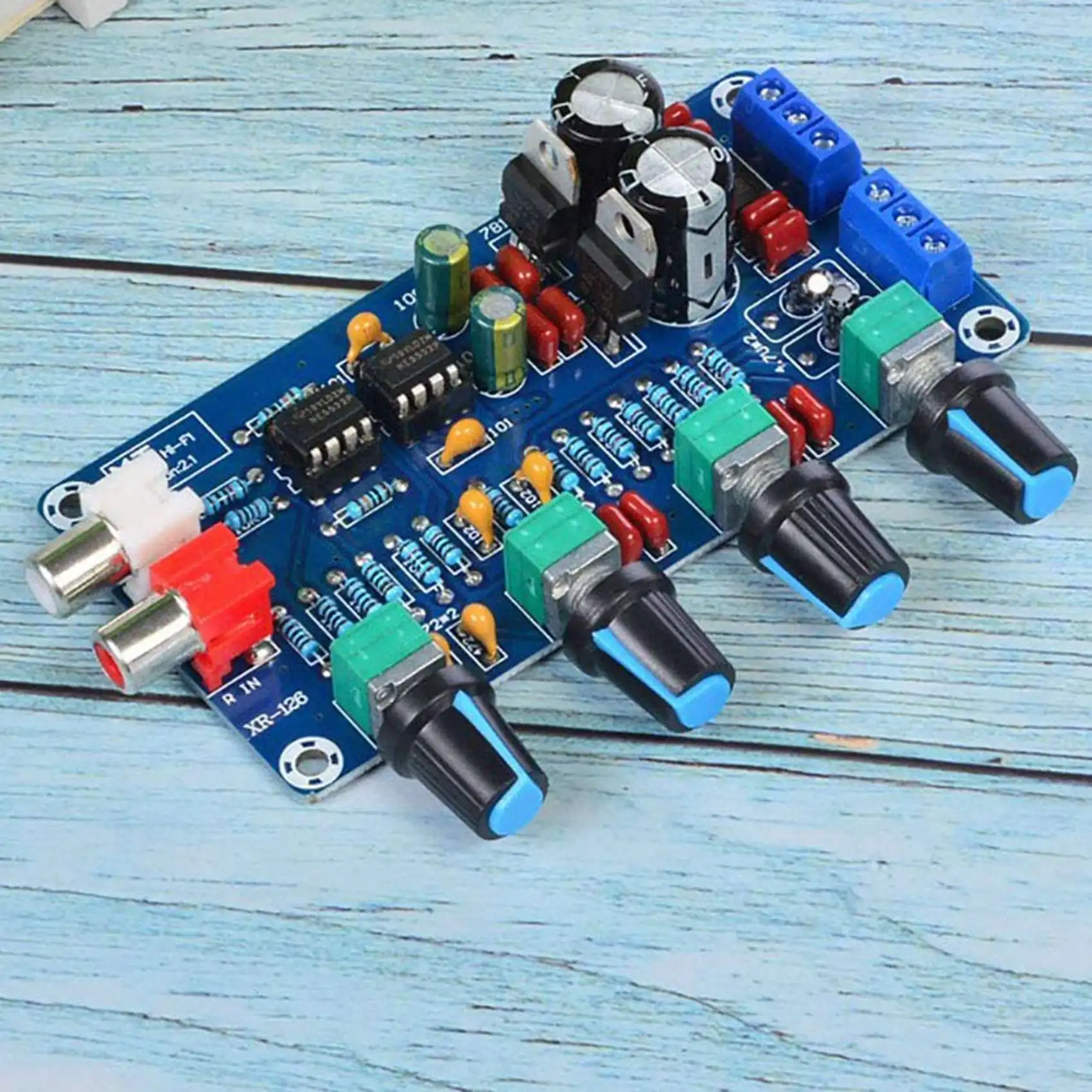 Amplifier NE5532 Preamp Preamplifier Volume Tone Control Finished Board Treble Midrange Bass EQ DIY Dual AC 12V -18V