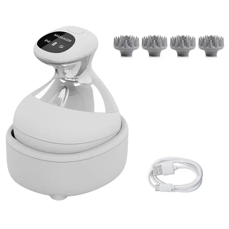 

Массажер для кожи головы B02C с красной светотерапией, водонепроницаемый, для глубокого массажа тканей