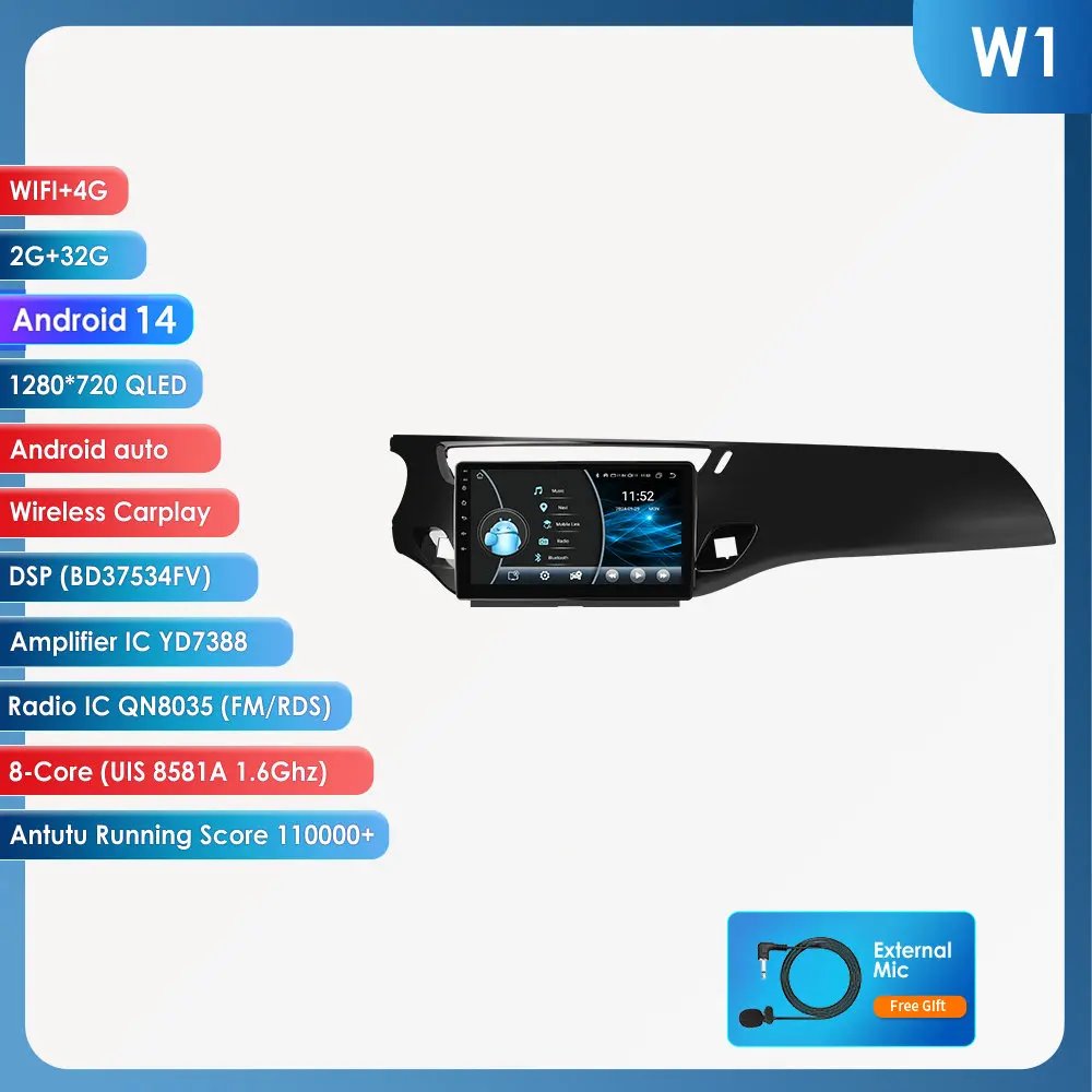 9 ''6115 Intelligent Scherm 2din Android Autoradio Multimedia Video Player voor Citroen C3 DS3 2010-2016 GPS Carplay Auto 4G RDS
