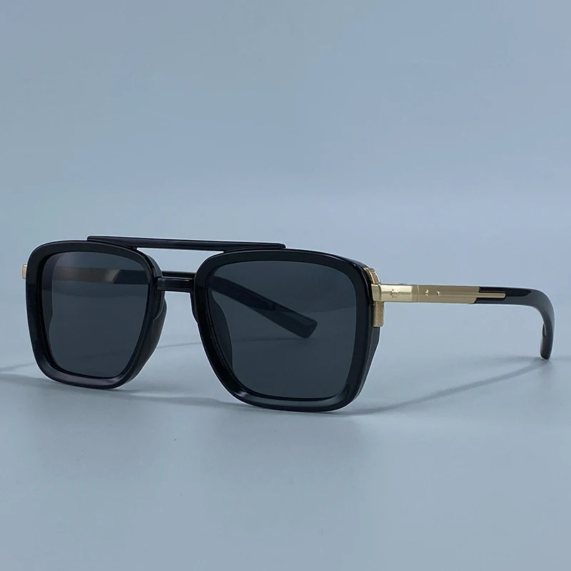 2026 Polarisierte Übergroße Quadratische Sonnenbrille für Damen Luxus Designer Doppelbrücken Y2K Mode Fahrbrille für Damen Retro Shades – Detail 8