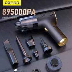 CENRR-ミニカー掃除機、ワイヤレス、高吸引、ハンドヘルド、ポータブル、パワフル、掃除機、895000pa