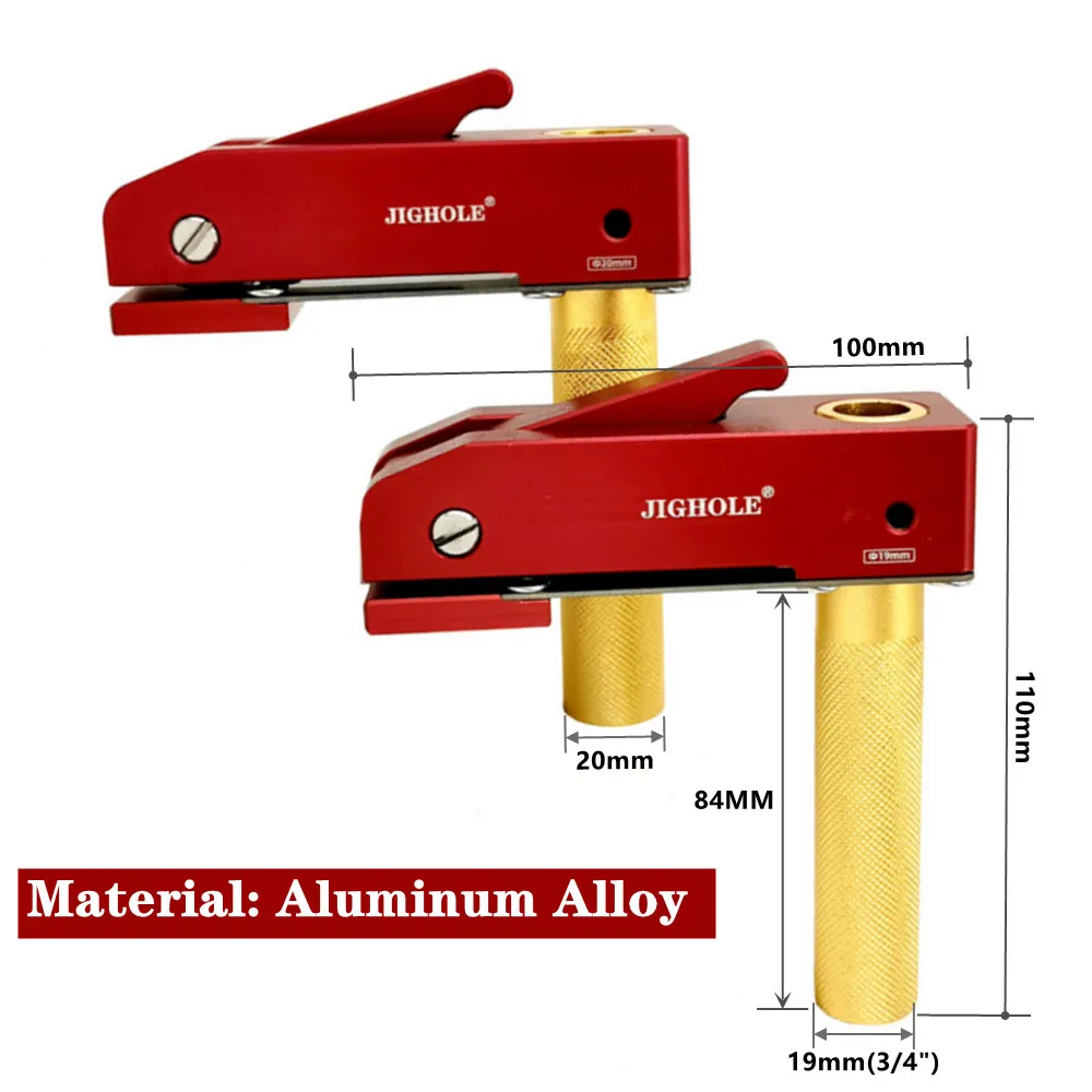 Woodworking Cepat Menahan Bangku Penjepit Anjing Desktop Cepat Bertindak Penahan Penjepit Dapat Diatur Cepat Tetap Klip untuk 19/20Mm Lubang Anjing