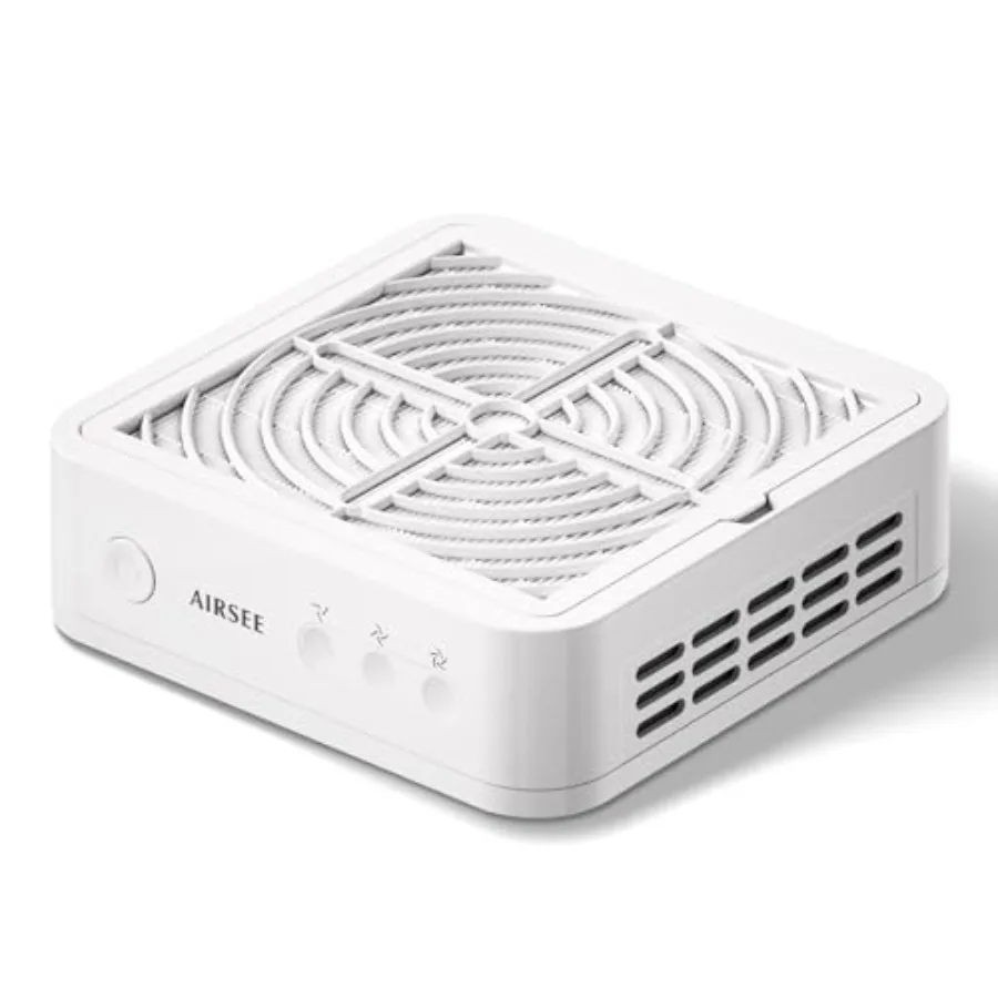 

Профессиональный пылесборник для маникюра, улучшенная модель с мощным всасыванием 4200 об/мин, 3-уровневая регулировка скорости, многоразовый, с фильтром.