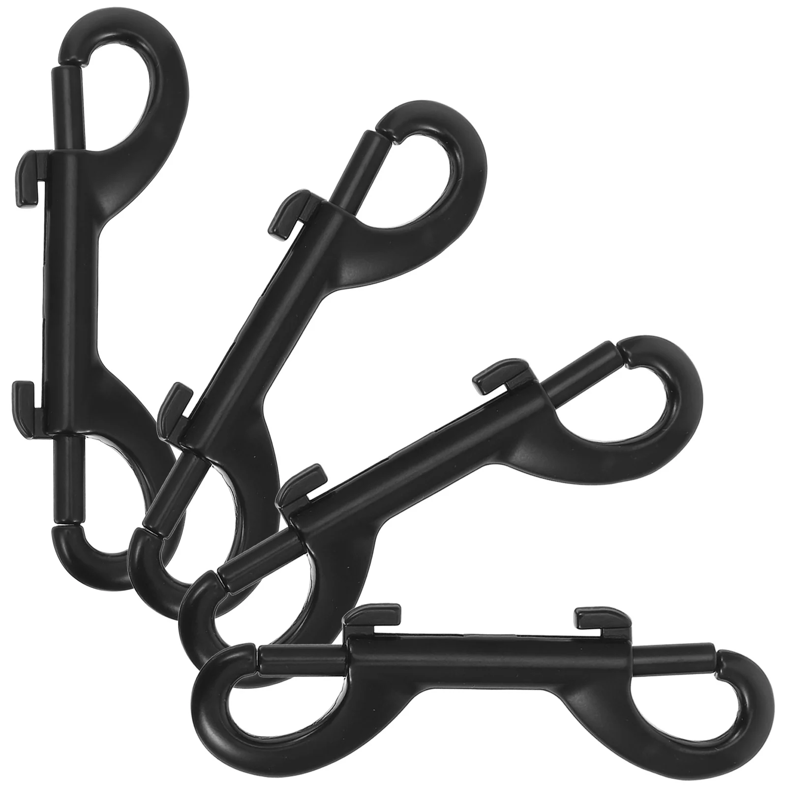 

4pcs Spring Chain Buckle Bolt Snap Hooks Double Sided Clips For Dog Leash Horse Rope Webbing Strapping Fasteners Metal Clips