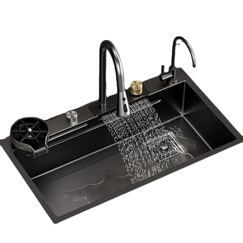 OSONOE Sale Kitchen Sink Vegetable Basin 304 SS Large Tank, Household PVD Vacuum Plated Nano Thick Center Basin