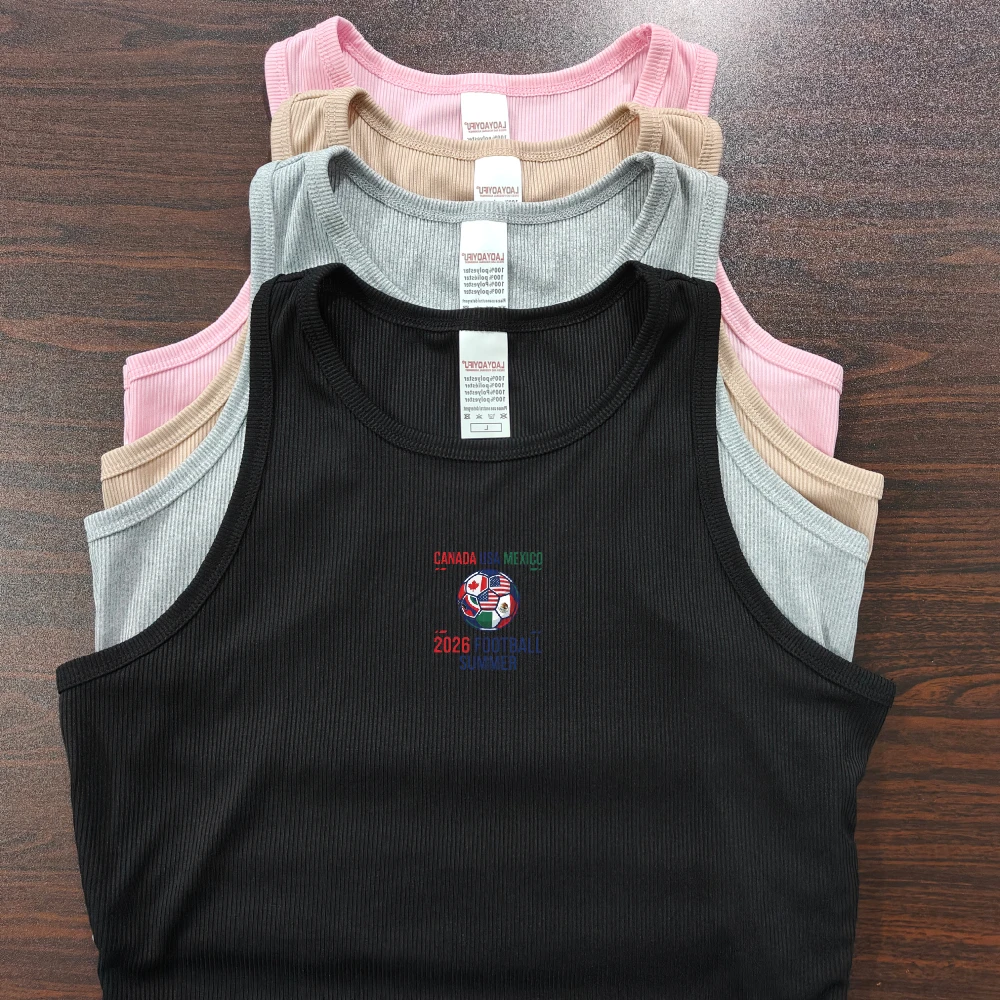 Damski prążkowany crop top bez – Summer Clothing Women Canada recenzja i cena