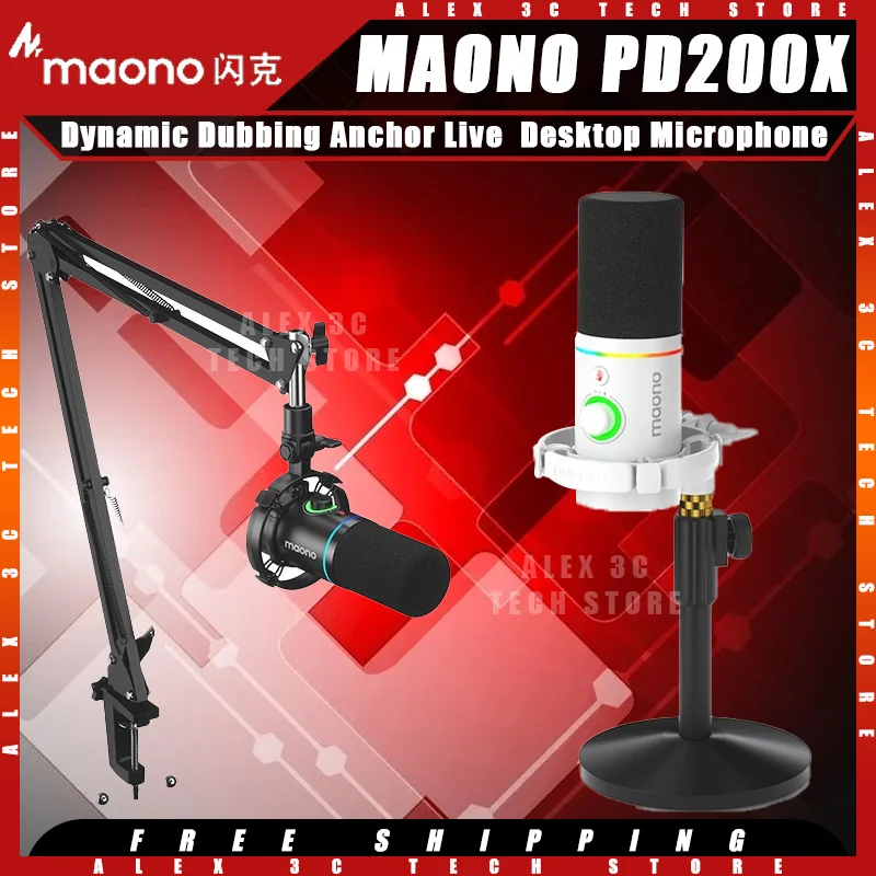 MAONO PD200X Dynamic Microphone Desktop Recording Dubbing Anchor Live Dedicated Gaming Esports Customized Computer Microphone