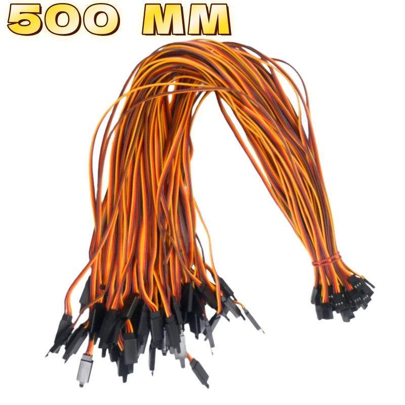 

10 шт./лот, 500 мм, удлинительный провод, кабель, анти-свободный 60-жильный сервопривод для RC Futaba JR «папа-мама»