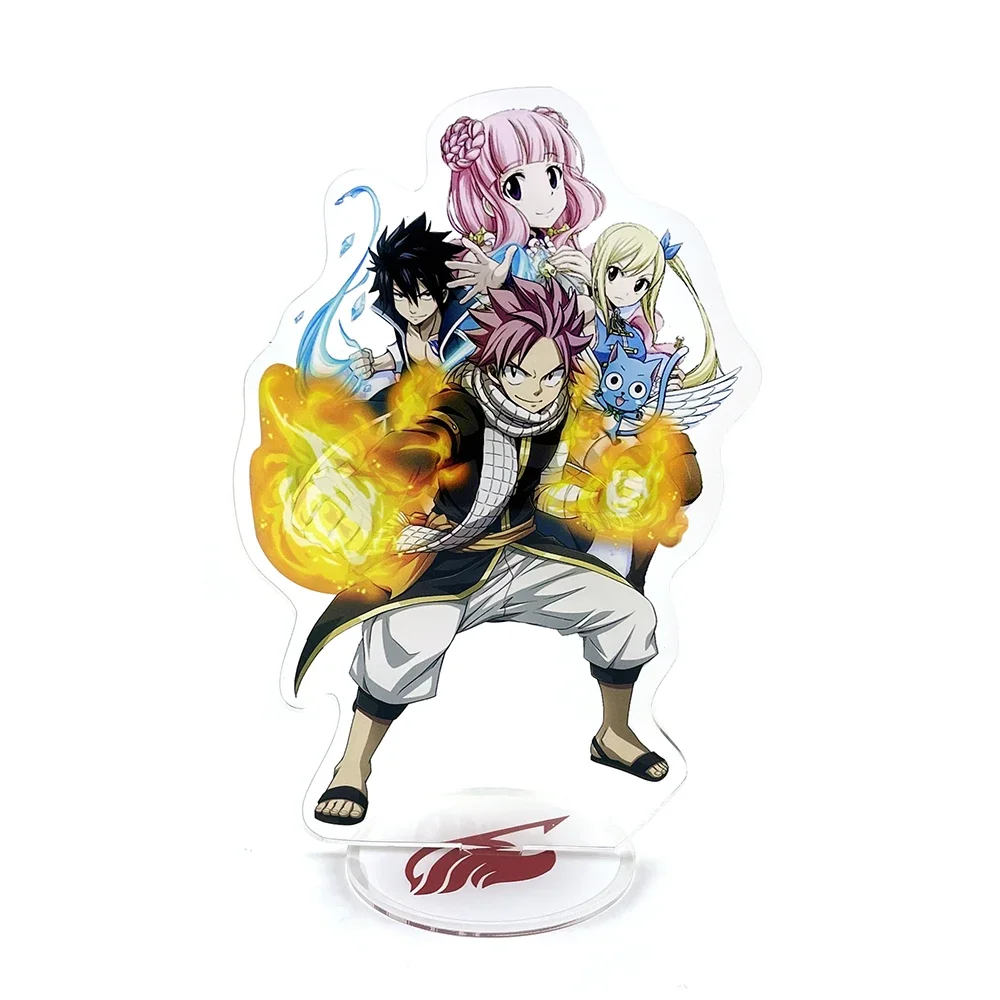 Fairy Tail Erza Lucy Natsu Gray acrylic stand figure model plate holder cake topper anime