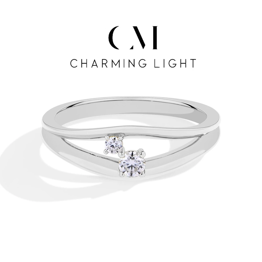 

CHARMING Fine D vvs1 Moissanite Ring 925 Sterling Silver Lab Diamond Ring For Women Men 2-layer Engagement Wedding Jewelry Gifts