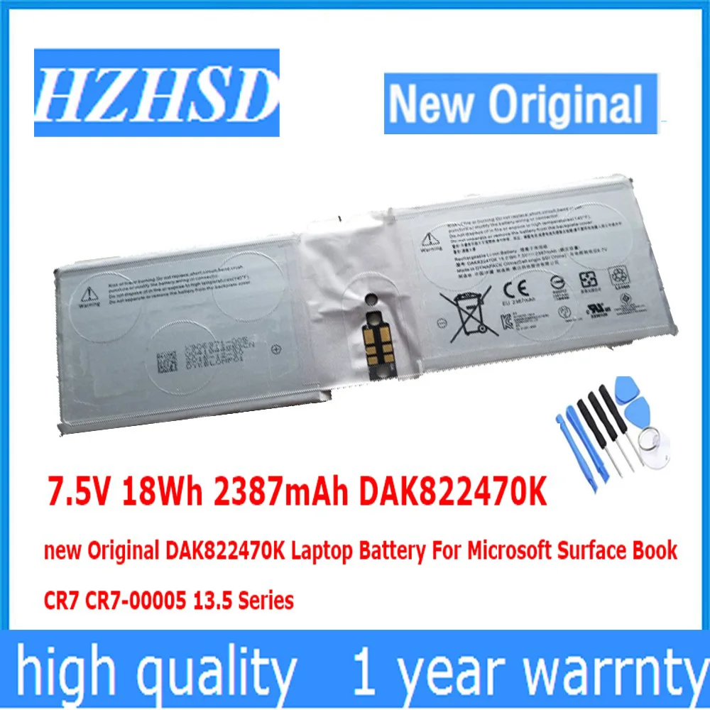 

7.5V 18Wh 2387mAh DAK822470K new Original G3HTA044H Laptop Battery For Microsoft Surface Book CR7 CR7-00005 13.5 G3HTA020H