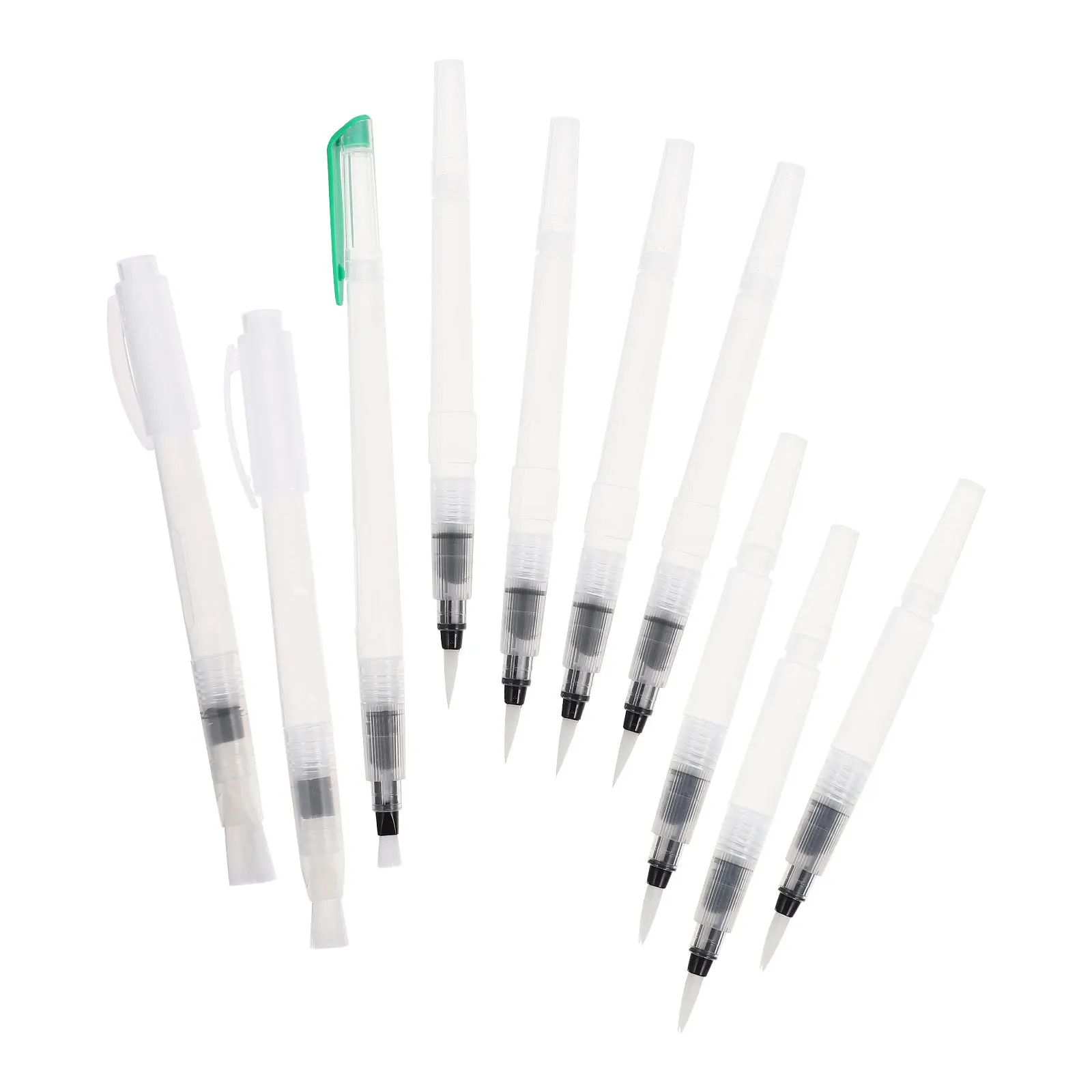 

10Pcs Color Pencil Brush Pens Portable Water Soluble Watercolor Brush Markers Ergonomic Drawing Tools Students Stationery