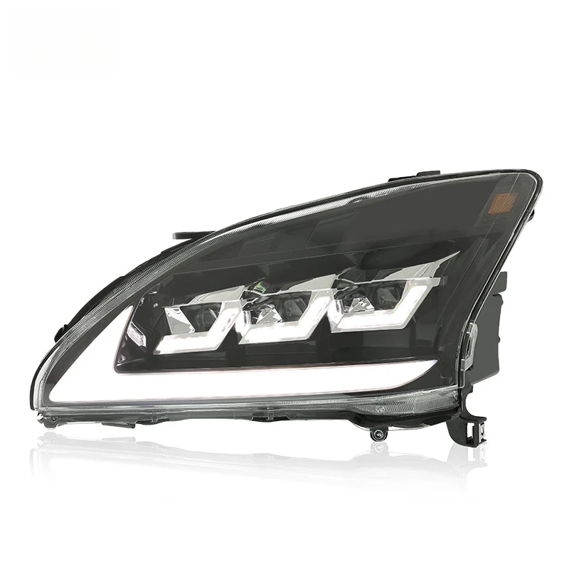 Suitable for 2003-2008 Lexus RX headlight assembly modification with three-eye LED daytime running lights and flowing turn signa view 3