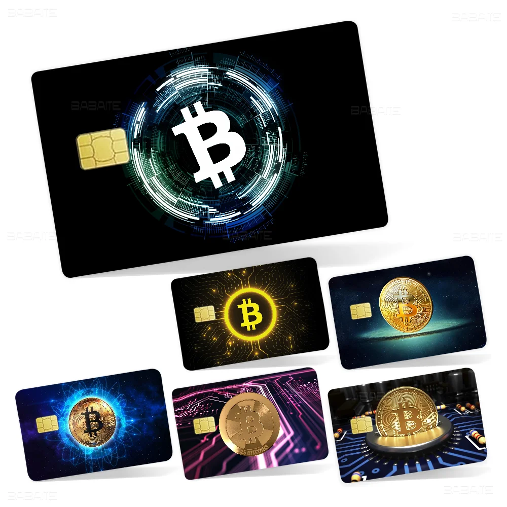 Bitcoin Anime Spend Or Save Funny Shell On Off Ultra Thin No Fade Sticker Skin Cover Film For Debit Credit Card