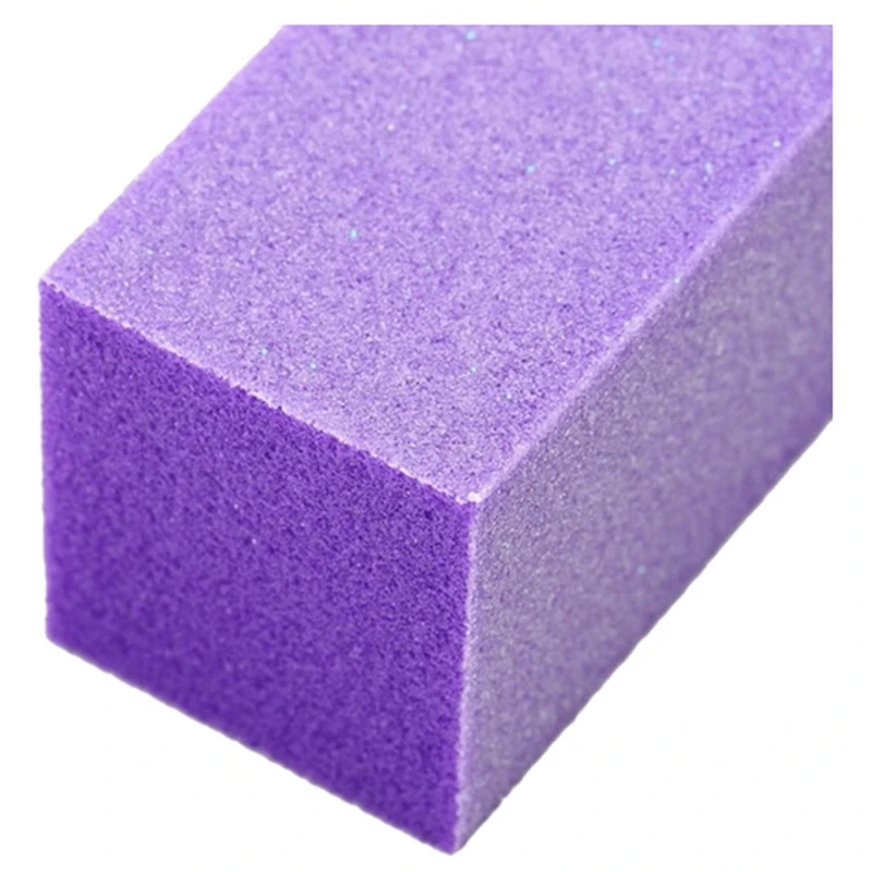 30X Buffing Sanding Buffer Block Files Acrylic Pedicure Manicure Nail Art Tips (Color: Purple)