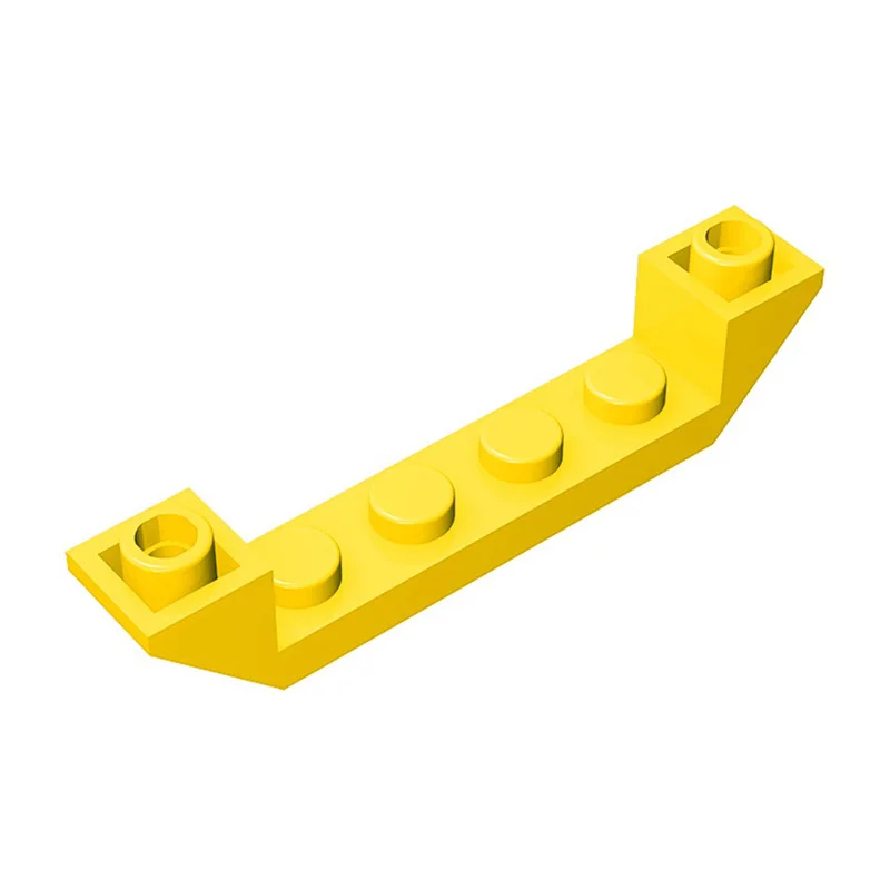 10pcs MOC Brick Parts 52501 Slope Inverted 45° 6 x 1 Double with 1 x 4 Cutout Compatible Building Block Particle DIY Kid Toy